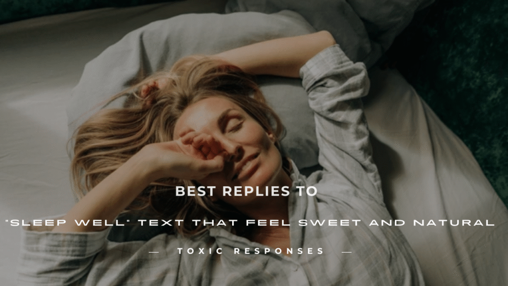 Replies to Sleep Well